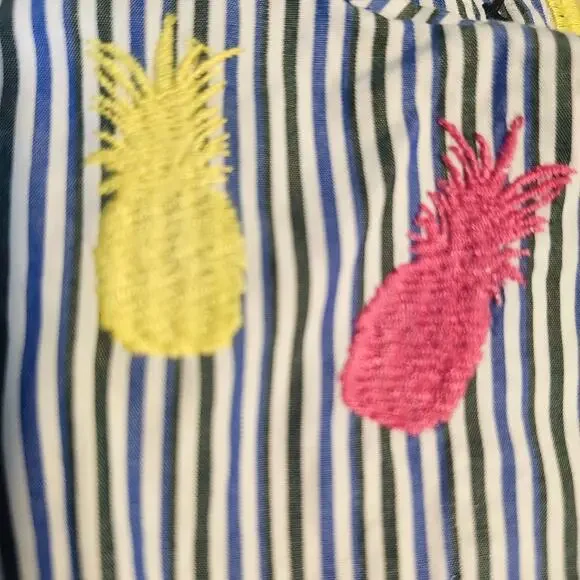 Paris Atelier & Other Stories Kaftan 6 Embroidered Cotton Pinstripe Resort Dress - Picture 10 of 13